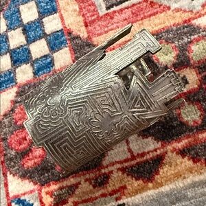 Biche de Bere Paris Limited Edition Silver Plate Graffitis Cuff Bracelet